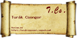Turák Csongor névjegykártya